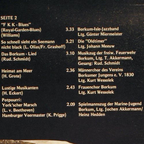 V.A.Borkum - Grüße aus: Borkumer Jungens...Spielmz.MarineJ., MediumRec (4282), D Typ: LP Best.-Nr.: Y9314 Preis: 7,50 Euro