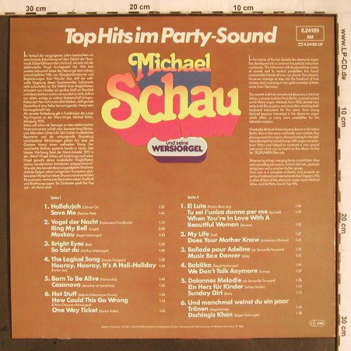 Schau,Michael: Top Hits Im Party-Sound, Telefunken(6.24189 AM), D, 1980 - LP - Y9436 - 6,00 Euro