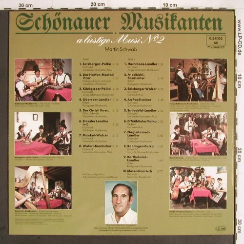 V.A.Schönauer Musikanten: a lustige Musi No.2, Martin Schwab, Telefunken (6.24082as), D, 1979 Typ: LP Best.-Nr.: Y9573 Preis: 9,00 Euro