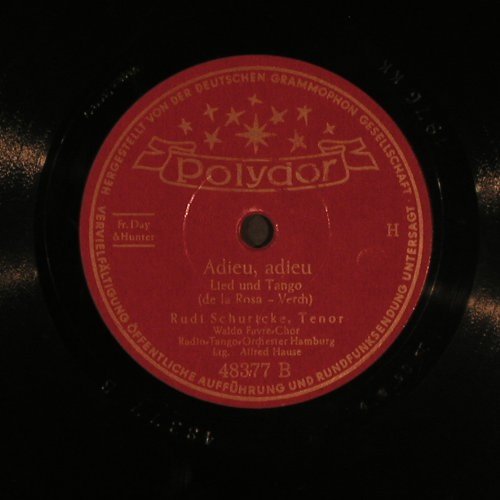 Schuricke,Rudi - Alfred Hause: Lago Maggiore, Polydor(48 377), D, 1950 - 25cm - N391 - 5,00 Euro