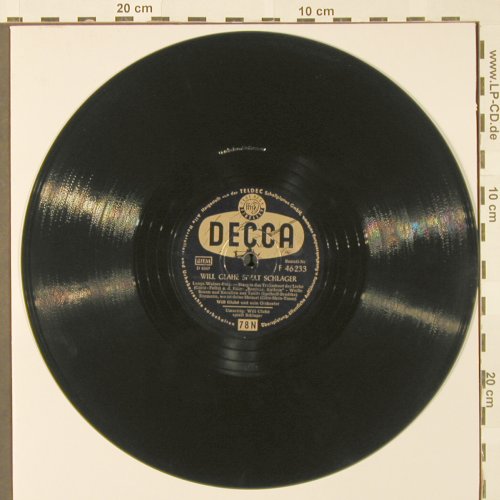 Glahe,Will  und sein Orchester: Spielt Schlager, Decca(F 46 233), D,  - 25cm - N39 - 5,00 Euro