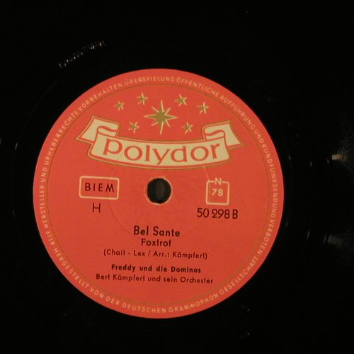 Freddy und die Dominos: Endlose Nächte / Bel Sante, Polydor(50 298), D, 1956 - 25cm - N41 - 20,00 Euro