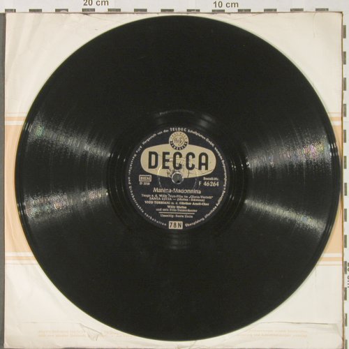 Torriani,Vico - Mattes,Willy: Santa Lucia(oh du mein Napoli), Decca(F 46 264), D,m-/vg+,  - 25cm - N51 - 6,00 Euro