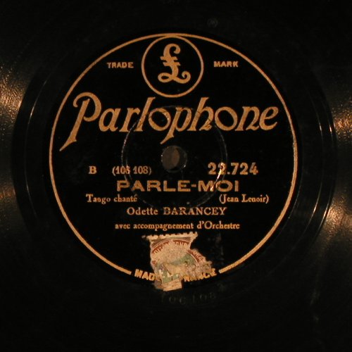 Barancey,Odette: En Relisant vos Lettres, Parlophone(22 724), F,  - 25cm - N109 - 5,00 Euro