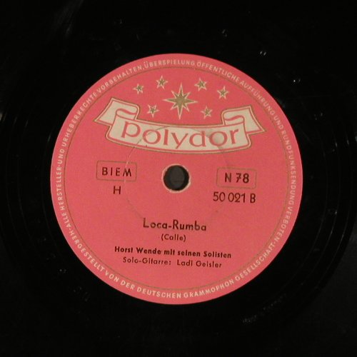 Wende,Horst  ...Solisten/LadiGeiler: Mexican Mambo / Loca-Rumba, Polydor (50 021), D,vg+, 1955 Typ: 25cm Best.-Nr.: N145 Preis: 4,00 Euro