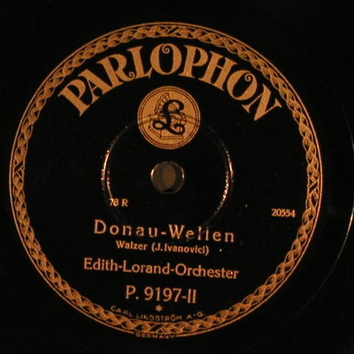 Lorand,Edith - Orchester: Banditenstreiche/Donau Wellen, Parlophone(P 9197), D, vg+,  - 25cm - N167 - 7,50 Euro
