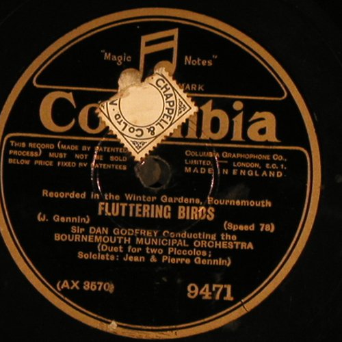Bournemouth Municipal Orch.: Fluttering Birds/Idylle Bretonne, Columbia (9471), UK Typ: 30cm Best.-Nr.: N169 Preis: 5,00 Euro