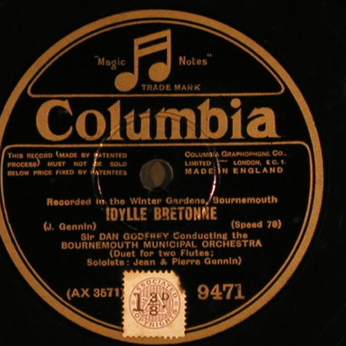 Bournemouth Municipal Orch.: Fluttering Birds/Idylle Bretonne, Columbia (9471), UK Typ: 30cm Best.-Nr.: N169 Preis: 5,00 Euro
