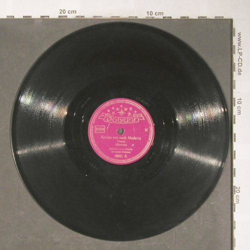 Geczy,Barnabas von: Komm mit nach Madera, Polydor(48 851), D,vg+, 1952 - 25cm - N243 - 4,00 Euro
