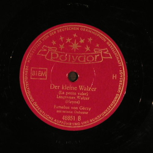 Geczy,Barnabas von: Komm mit nach Madera, Polydor (48 851), D,vg+, 1952 Typ: 25cm Best.-Nr.: N243 Preis: 4,00 Euro