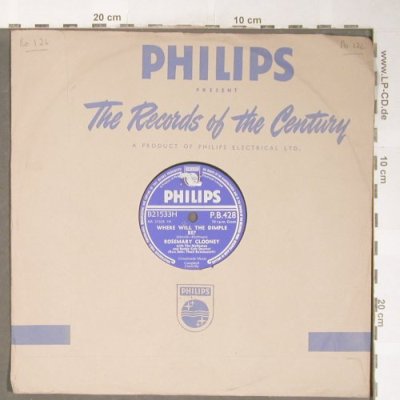 Clooney,Rosemary: Where Will The Dimple Be?, Philips (P.B.428), UK Typ: 25cm Best.-Nr.: N260 Preis: 7,50 Euro