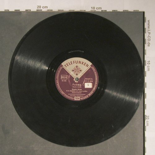 Sanders,Bela  mit s.gr.Streichorch.: Poème / Intermazzo, Telefunken (A 11 484), D, vg+ Typ: 25cm Best.-Nr.: N264 Preis: 4,00 Euro