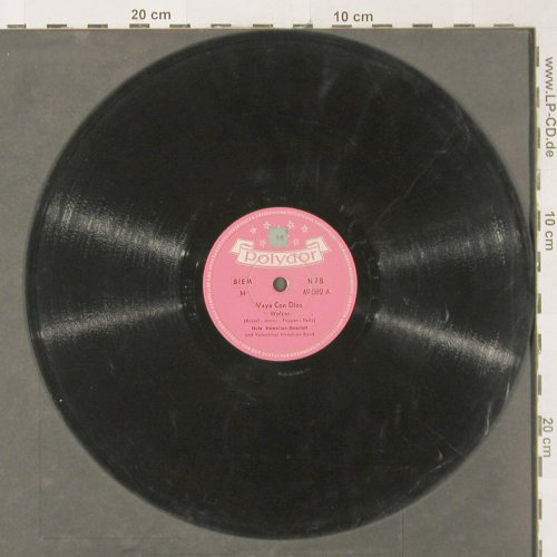 Hula Hawaiian Quartett: Vaya Con Dios, vg+, Polydor (49 082), D, 1953 Typ: 25cm Best.-Nr.: N26 Preis: 3,00 Euro