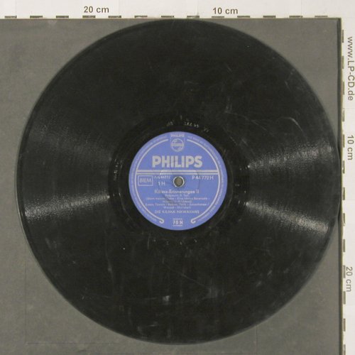 Kilima Hawaiians: Kilima-Erinnerungen II,vg--/NoCover, Philips (P 44 772), D, 1955 Typ: 25cm Best.-Nr.: N29 Preis: 2,50 Euro