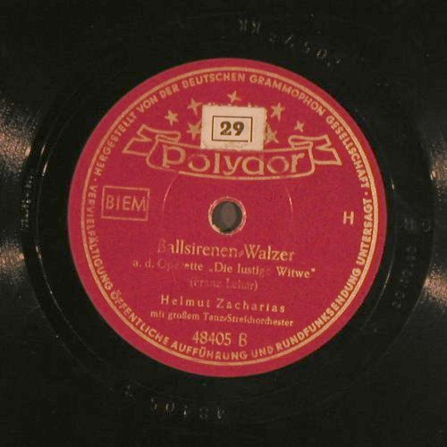 Zacharias,Helmut: Rosen aus dem Süden, Polydor (48 405), D, 1950 Typ: 25cm Best.-Nr.: N338 Preis: 5,00 Euro