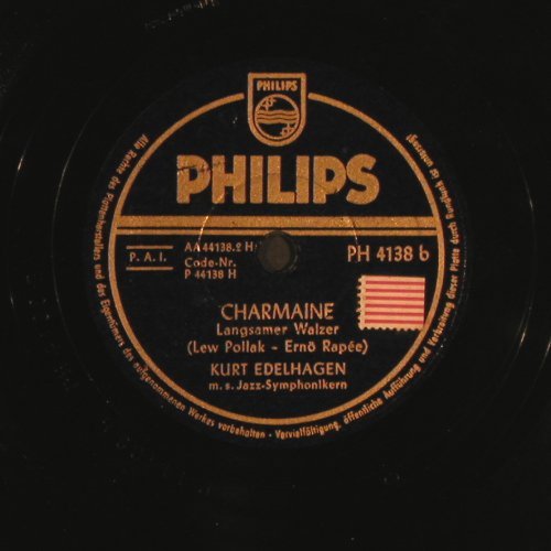 Edelhagen,Kurt: Mary Rose / Charmaine, Philips(PH 4138), D,  - 25cm - N405 - 5,00 Euro