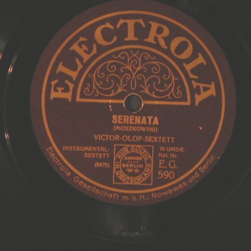 Orlof-Sextett,Victor: Serenata/Ungarischer Tanz Nr.5, Electrola (EG 590), D Typ: 25cm Best.-Nr.: N459 Preis: 6,00 Euro