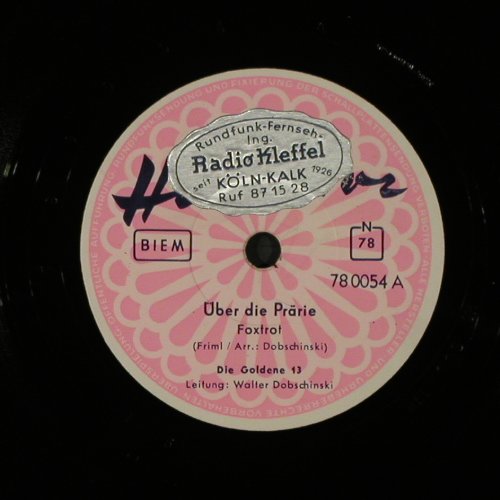 Die Goldene 13: Über die Prärie/Rosemarie, Heliodor (78 0054), D, 1956 Typ: 25cm Best.-Nr.: N53 Preis: 7,50 Euro