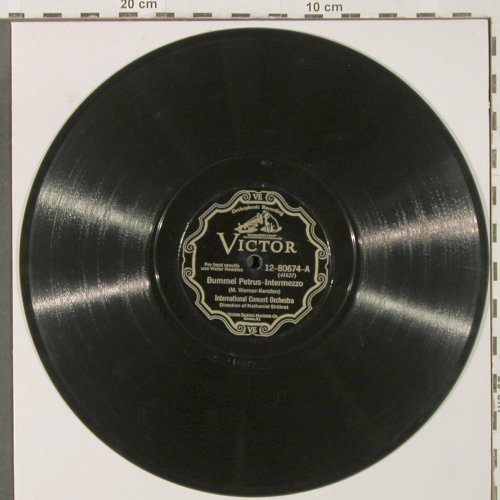 International Concert Orchestra: Bummer Petrus-Intermezzo, Victor (12-80674), vg+NoCover Typ: 25cm Best.-Nr.: N62 Preis: 4,00 Euro