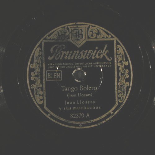 Llossas,Juan  y sus Muchachos: Granada / Tango Bolero, vg+, Brunswick (82379), D, 1949 Typ: 25cm Best.-Nr.: N63 Preis: 7,50 Euro