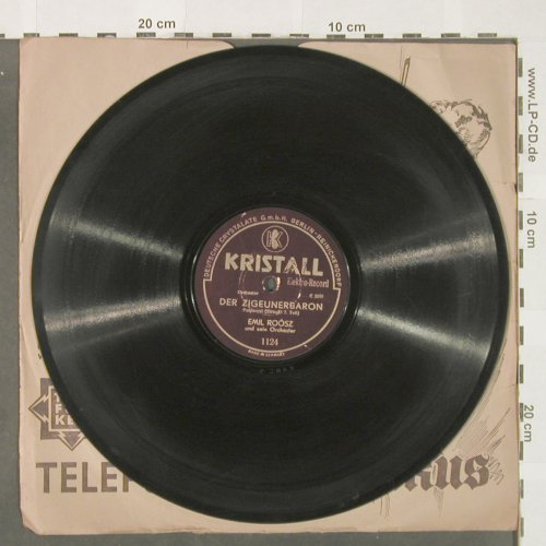 Roósz,Emil & sein Orch.: Der Zigeunerbaron, Kristall (1124), D,vg+/vg+ Typ: 25cm Best.-Nr.: N73 Preis: 4,00 Euro