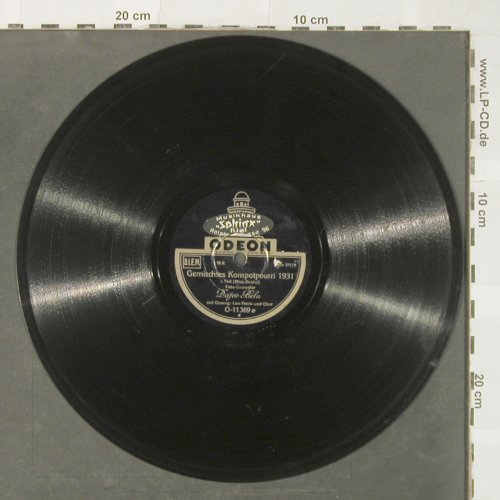 Bela,Dajos - Leo Frank & Chor: Gemischtes Kompotpourri 1931,vg+, Odeon (O-11369), D,No Cover Typ: 25cm Best.-Nr.: N92 Preis: 5,00 Euro