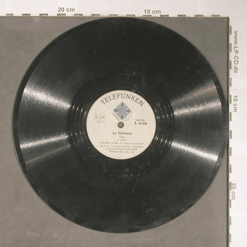 Lutter,Adabert  mit s.Tanzorch.: La Violeiera / Paio, cua, cua!, Telefunken (A 10 650), D Typ: 25cm Best.-Nr.: N99 Preis: 4,00 Euro