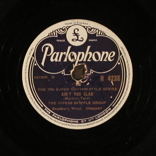 Vipers Skiffle Group: Pick a Bale of Cotton, Parlophone(R 4238), UK,vg+, 1957 - 25cm - N239 - 5,00 Euro