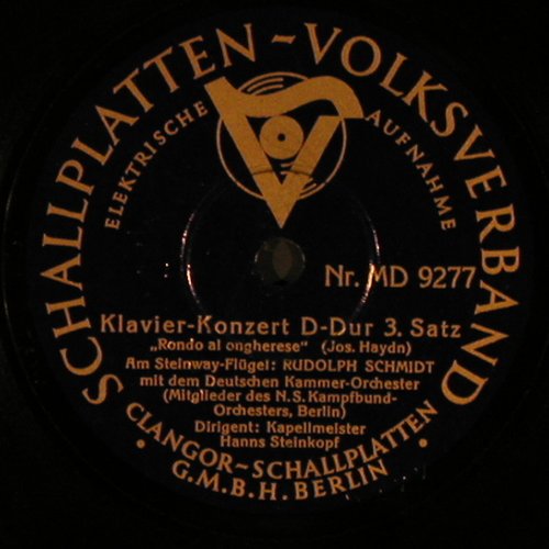 Bach,Johann Sebastian: Klavier-Konzert D-Dur 3.Satz, Schallplatten-Volksverb. (MD 9277), D Typ: 30cm Best.-Nr.: N10 Preis: 3,00 Euro
