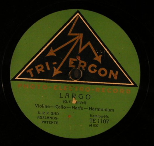 Bach, Gounod / Händel: Ave Maria / Largo, Tri-Ergon (TE 1107), D Typ: 30cm Best.-Nr.: N12 Preis: 2,50 Euro