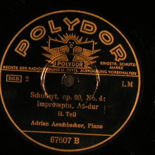 Schubert,Franz: op.90 No.4 Impromptu,As-dur, Polydor (67607), D, stol, 1940 Typ: 30cm Best.-Nr.: N176 Preis: 7,50 Euro