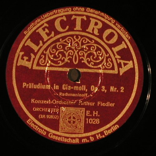 Rachmaninoff,Sergei: Präludium in G-moll,op.23 Nr.5,op3., Electrola (EH 1028), D Typ: 30cm Best.-Nr.: N225 Preis: 6,00 Euro