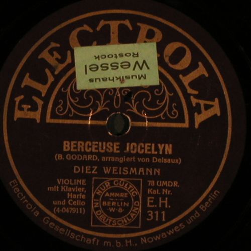 Rimsky-Korsakov,Nicolai / Godard: Chant Hindou / Berceuse Jocelyn, Electrola(EH 311), D, VG,  - 25cm - N293 - 5,00 Euro