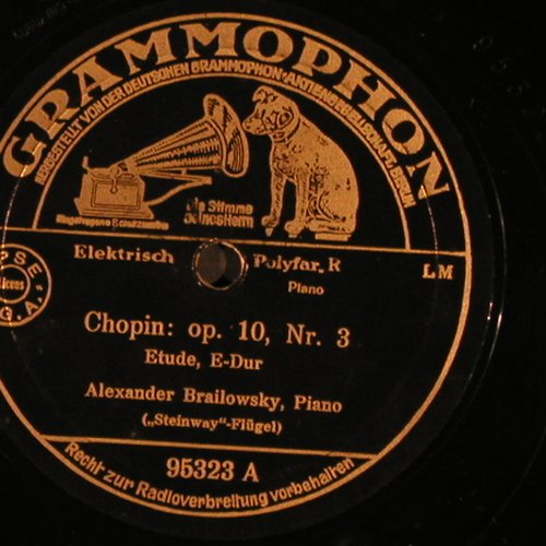 Chopin,Frederic: op.10 Nr.3 Etude e-dur/op.25,Nr.11, Grammophon (95323), D, 1929 Typ: 30cm Best.-Nr.: N477 Preis: 20,00 Euro