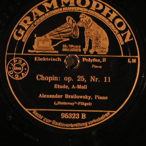 Chopin,Frederic: op.10 Nr.3 Etude e-dur/op.25,Nr.11, Grammophon (95323), D, 1929 Typ: 30cm Best.-Nr.: N477 Preis: 20,00 Euro