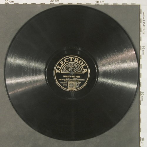 Bach,Johann Sebastian: Toccata und Fuge, Electrola (E.J.231), D Typ: 30cm Best.-Nr.: N96 Preis: 5,00 Euro