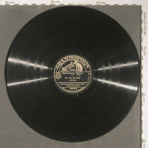 Schlusnus,Heinrich: Dem Unendlichen/Du bist die Ruh', Grammophon(95479), D,vg+, 1932 - 30cm - N174 - 4,00 Euro
