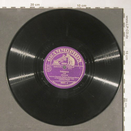Schlusnus,Heinrich: Geheines / Der Neugierige, Grammophon(30001), D,VG-, 1934 - 25cm - N188 - 4,00 Euro