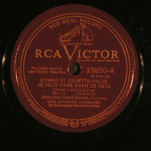 Mac Donald,Jeanette: Romeo et Juliette/Louise-Depuis, RCA Victor, B=vg+(15850), US, french,  - 30cm - N353 - 9,00 Euro