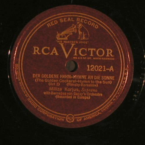 Korjus,Miliza: Der goldene Hahn/Die Zaren Braut, RCA Victor(12021), US,  - 30cm - N354 - 10,00 Euro