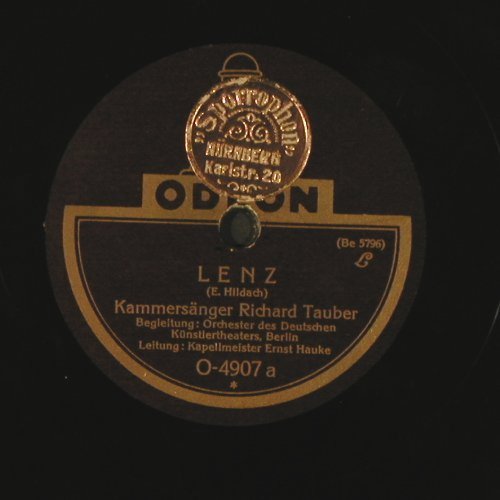 Tauber,Richard: Lenz / In meiner Heimat, Odeon(O-4907), D,vg+,  - 25cm - N91 - 5,00 Euro