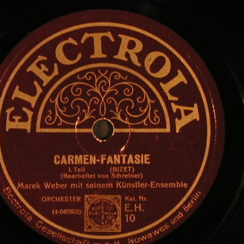 Weber,Marek / Künstler-Ensemble: Carmen-Fantasie, Electrola (EH 10), D, vg+ Typ: 30cm Best.-Nr.: N162 Preis: 5,00 Euro