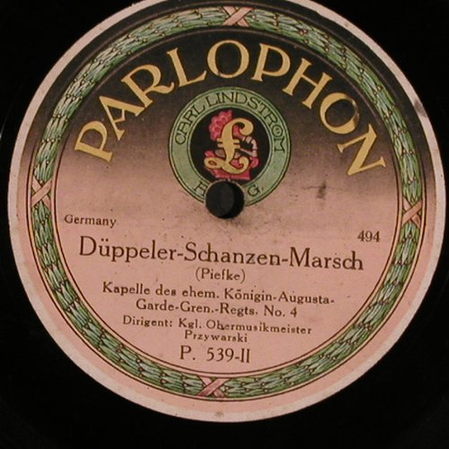 Kapelle d.ehem. Königin Augusta: Garde Reg.No.4-Radetzky-Marsch, Parlophone(P.539-1), D,  - 30cm - N351 - 5,00 Euro