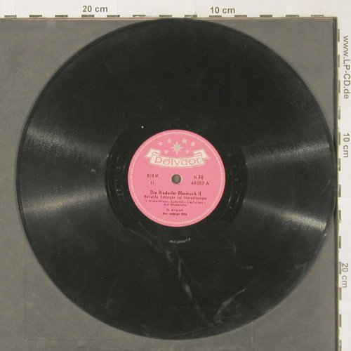 Der zackige Otto: Die Rixdorfer Blasmusik II, Polydor(49 057), vg-/NoCove, 1953 - 25cm - N23 - 2,50 Euro