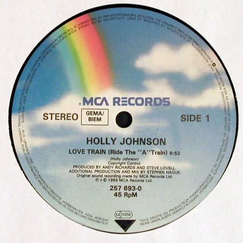 Holly Johnson: Love Train*2 &sol; Murder In Paradise, MCA (257 693-1), D, 1989 Typ: 12" Best.-Nr.: E2262 Preis: 2,00 Euro.
