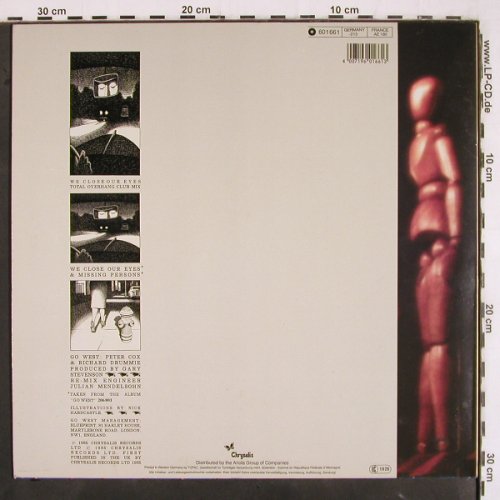 Go West: We Close Our Eyes*2+1, club mix, Chrysalis (601 661-213), D, 1985 Typ: 12" Best.-Nr.: V3229 Preis: 2,00 Euro