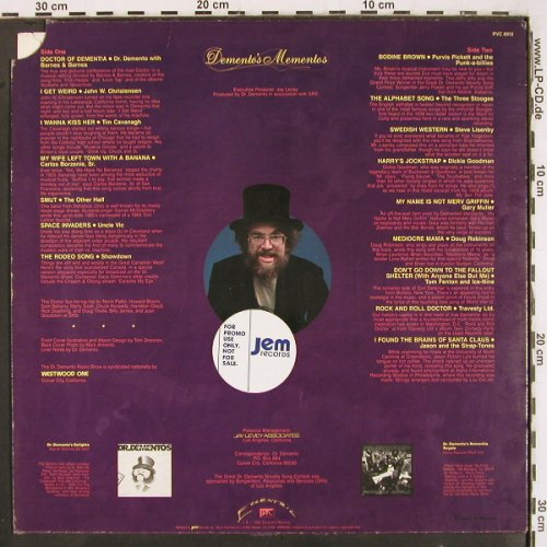 Dr.Demento: Demento's ' Mementos, m-/vg+, Eccentric PVC(PVC 8912), US, CO, 1982 - LP - V3290 - 5,00 Euro