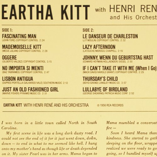 Kitt,Eartha - Henri Ren Orchestra: Thurstday's Child, Mono (1956), RCA(NL89437), D, Ri, 1984 - LP - V3317 - 9,00 Euro