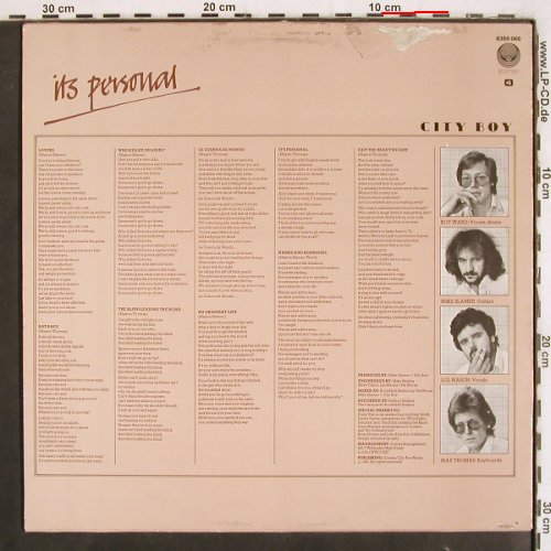City Boy: Its Personal, m-/vg+, Vertigo(6359 066), S, 1981 - LP - V3763 - 6,00 Euro