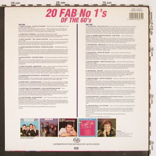 V.A.20 FAB No. 1's of the 60's: Eddie Cochran... Cilla Black, MFP(MFP 41 5657 1), UK, Ri, 1985 - LP - V3915 - 5,00 Euro